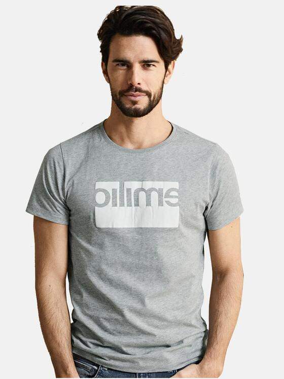 emilio adani Herren Rundhals T-Shirt Grau 25668