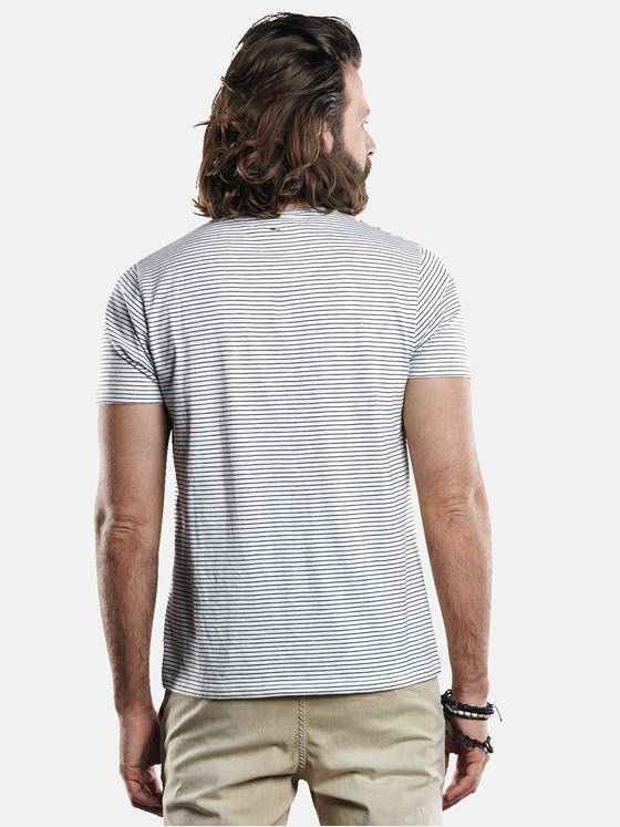 emilio adani Herren T-Shirt mit Slub-Effekt Weiß 29488