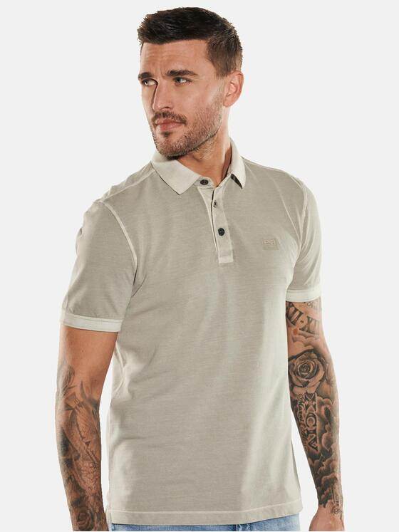 emilio adani Herren Polo-Shirt slim fit Beige 35019