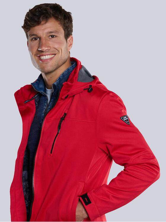 engbers Herren Softshell-Jacke mit abnehmbarer Kapuze Rot 33289