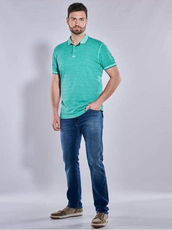 engbers Herren T-Shirt mit Polo-Kragen Türkis 36331