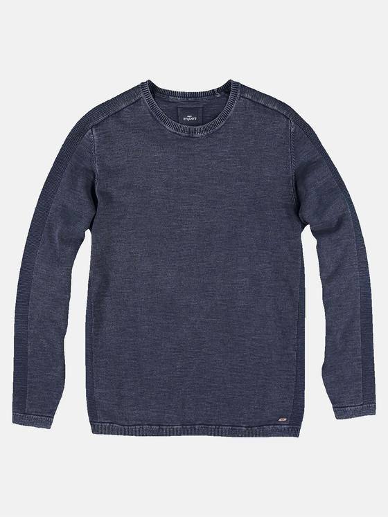 engbers Herren Sportiver Baumwollpullover mit modischem Rundhalsausschnitt Blau 30433