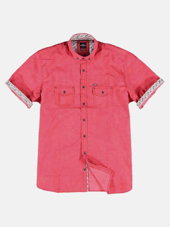 engbers Herren Hemd uni Feuerrot 31332