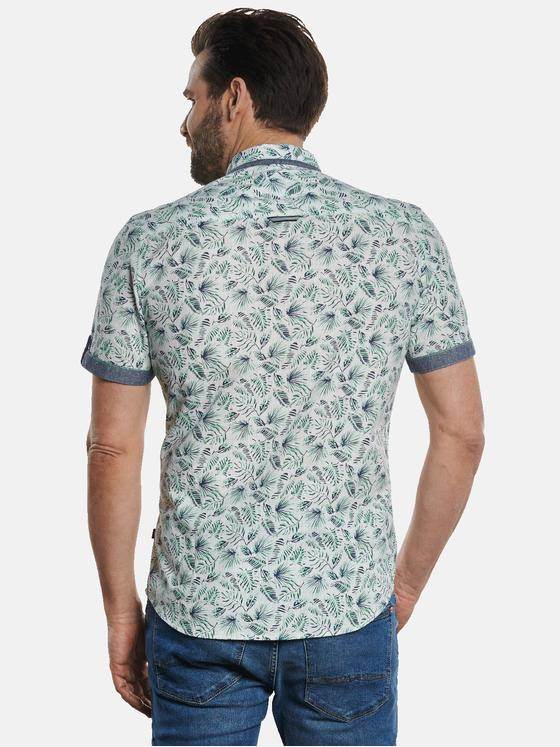engbers Herren Kurzarm-Hemd mit Print Grün 32285