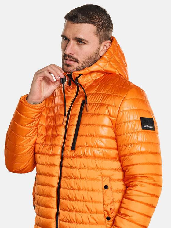 emilio adani Herren Steppjacke mit Kapuze Orange 32569