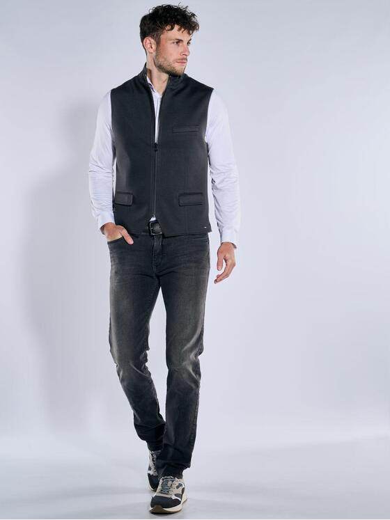 emilio adani Herren Sakko-Weste slim fit Schwarz 39136