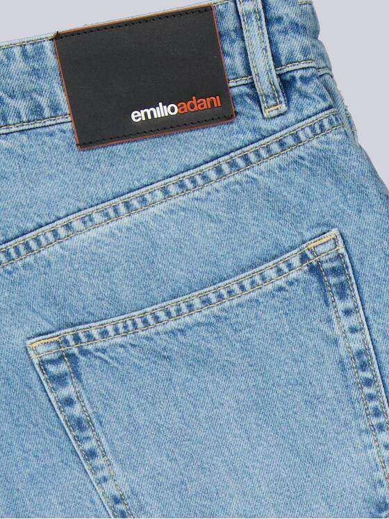 emilio adani Herren Jeans mit lässiger Passform Taubenblau 41013