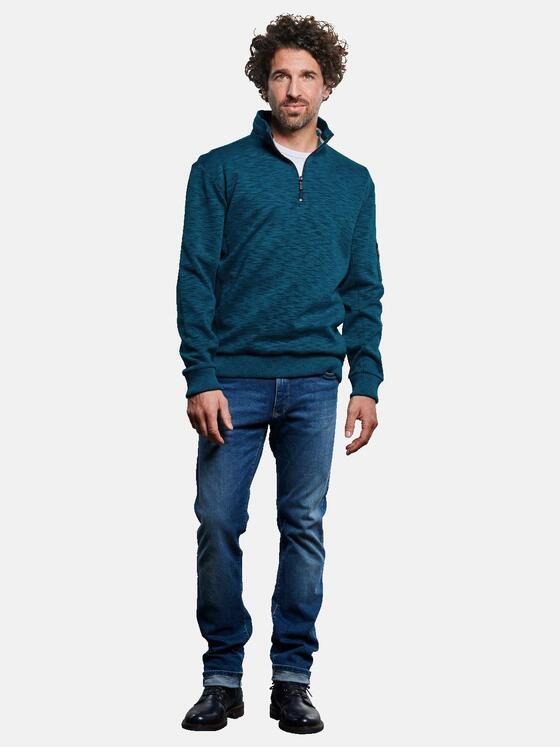 engbers Herren Sweatshirt Stehbund Cyanblau 32475