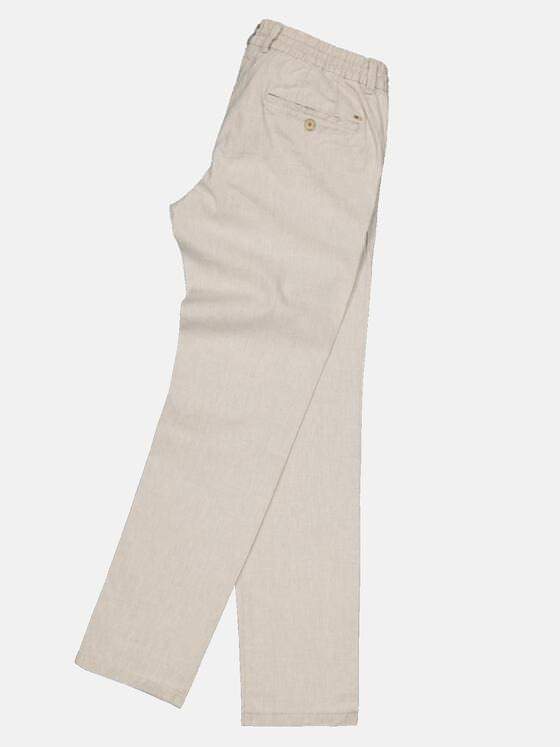 emilio adani Herren Hose aus Leinen-Mix Beige 32754