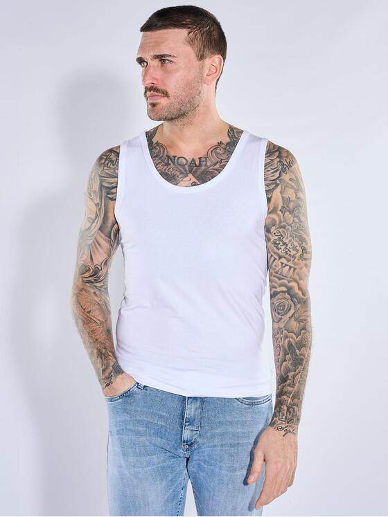 emilio adani Herren Tank Top Reinweiss 32803