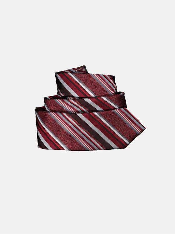 engbers Herren Krawatte gestreift Bordeaux 34021