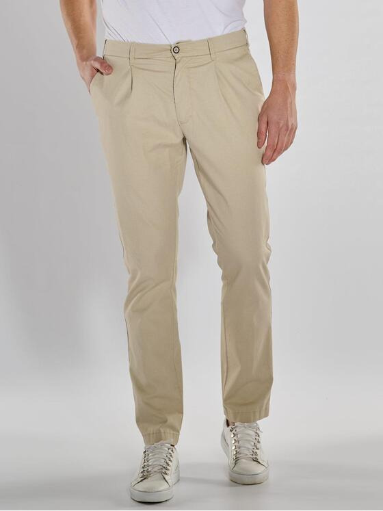 ENGBERS GERMANY Herren Chino aus flexiblem Warenmaterial Beige 36610