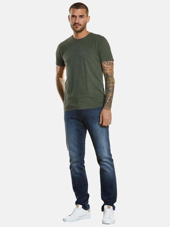 emilio adani Herren T-Shirt uni Grün 34346