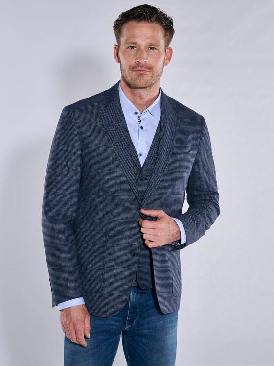 engbers Herren Anzug-Sakko strukturiert Saphirblau 38142