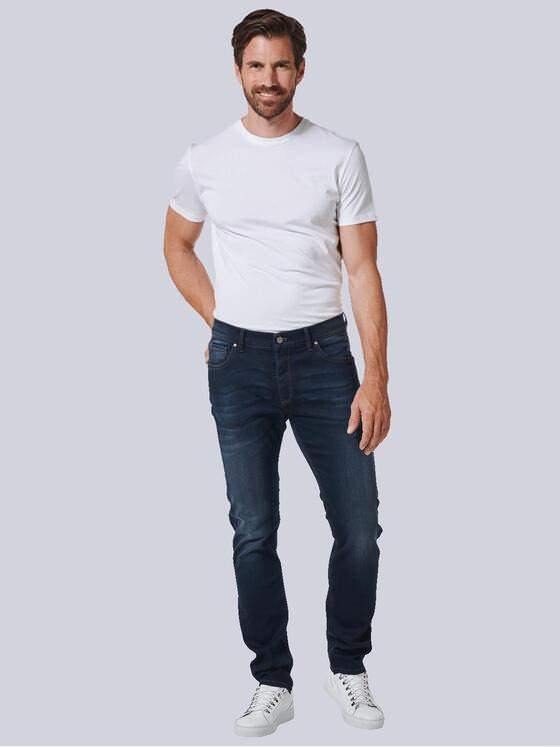 ENGBERS GERMANY Herren Super-Stretch-Jeans mit wertigen Kontrastdetails Blau 35584