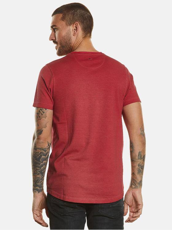 emilio adani Herren T-Shirt gestreift Rot 34345