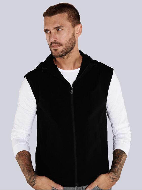 emilio adani Herren Sakko-Weste slim fit Schwarz 35589