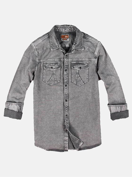 emilio adani Herren Innovatives Langarmshirt Grau 31060