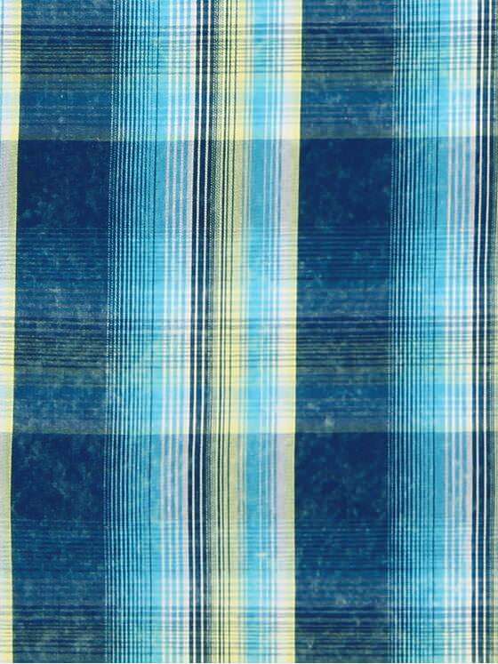 engbers Herren Sommerliches Karohemd mit dezenten Kontrastdetails Cyanblau 29609