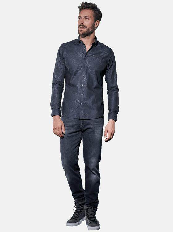 emilio adani Herren Hemd langarm Blau 30868
