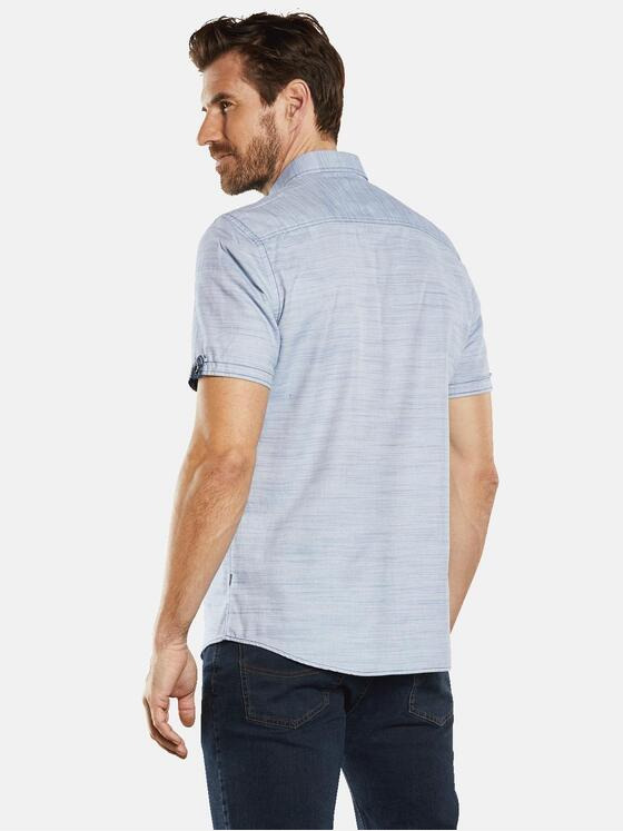 engbers Herren Kurzarm-Hemd strukturiert Brilliantblau 34456