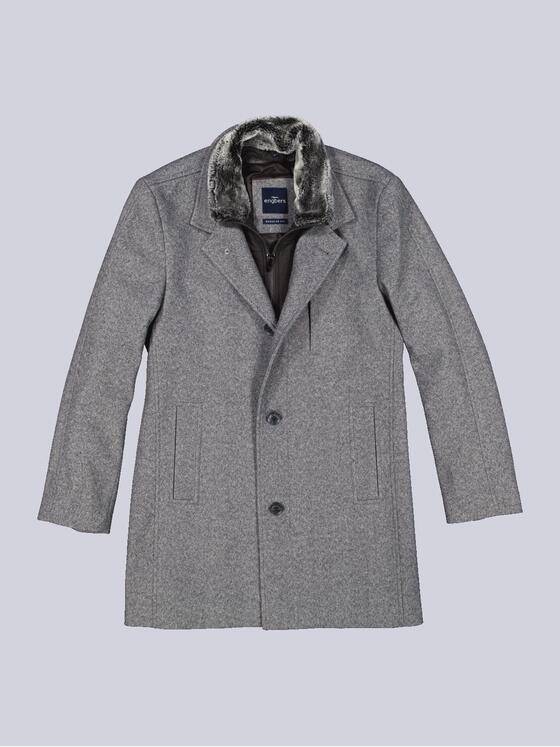 engbers Herren Mantel mit Inlet Grau 35491