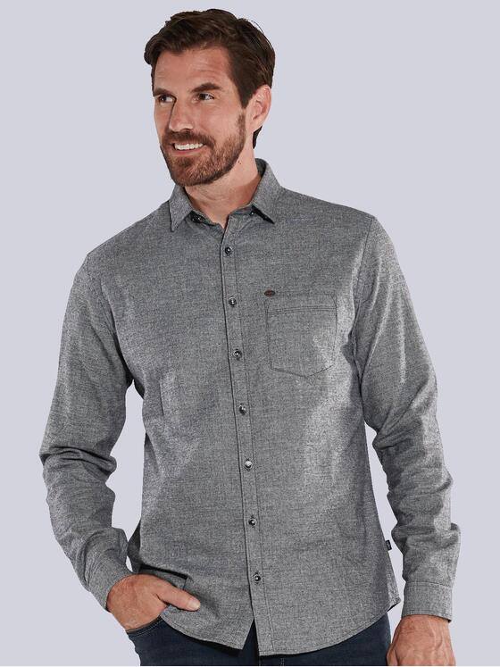 engbers Herren Langarm-Hemd regular Grau 35801