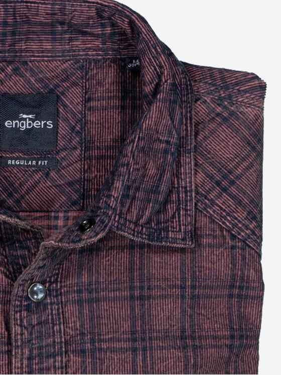 engbers Herren Langarm-Hemd kariert Hellrot 37778