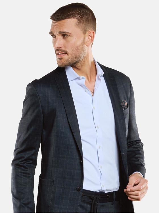 emilio adani Herren Sakko dezent kariert Blau 33684