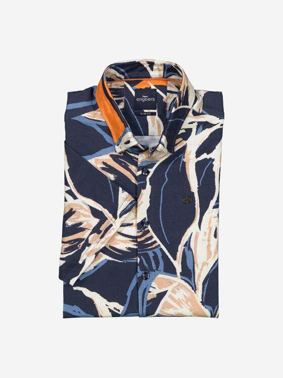 engbers Herren Kurzarm-Hemd slim fit Orange 36986