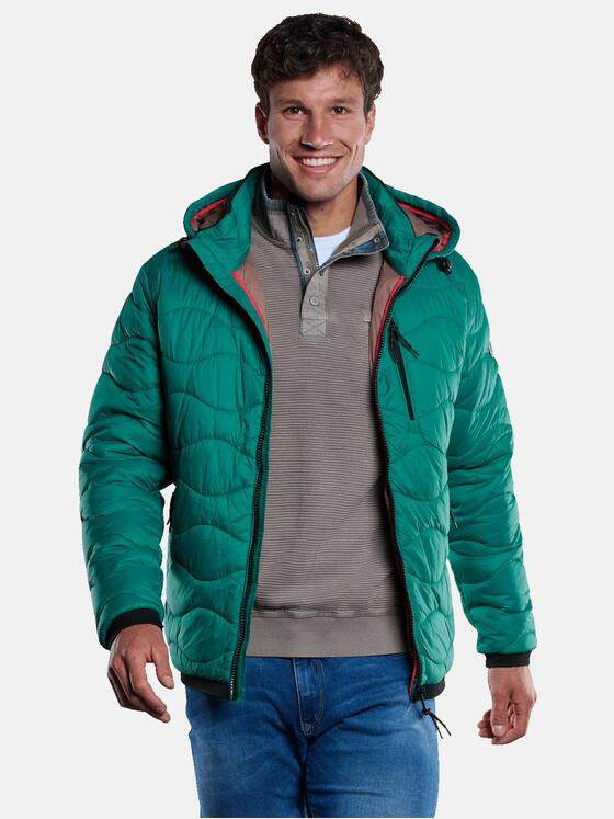 engbers Herren Steppjacke mit abnehmbarer Kapuze Petrol 33290