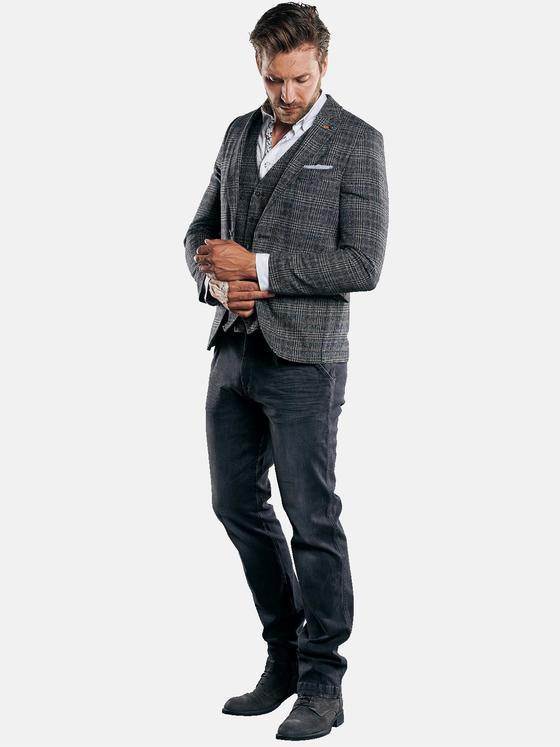 emilio adani Herren Modisch kariertes Sakko Slim Fit Braun 29979
