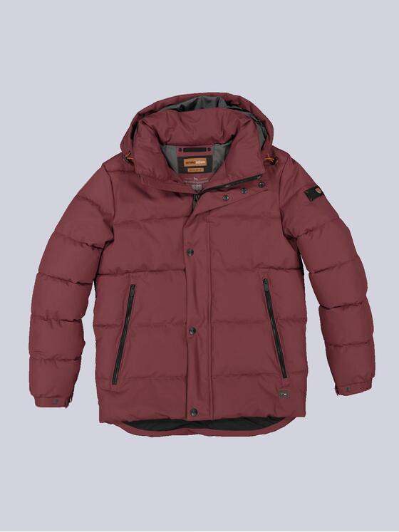 emilio adani Herren Steppjacke mit Kapuze Rot 35508