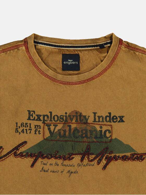 engbers Herren Rundhals T-Shirt Ockergelb 23865