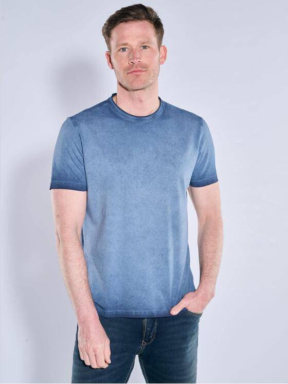 engbers Herren T-Shirt gestreift Saphirblau 38979