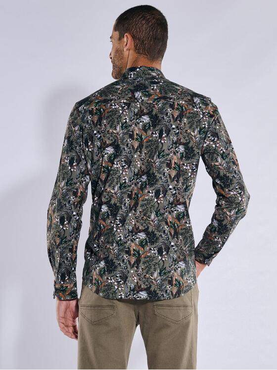 engbers Herren Langarm-Hemd gemustert Grün 37637