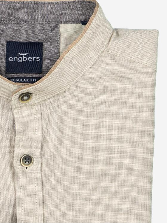 engbers Herren Langarm-Hemd uni Beige 36542