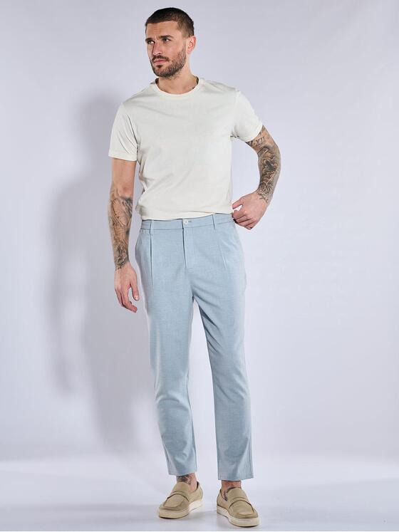 emilio adani Herren Anzug-Hose slim fit Blau 36534
