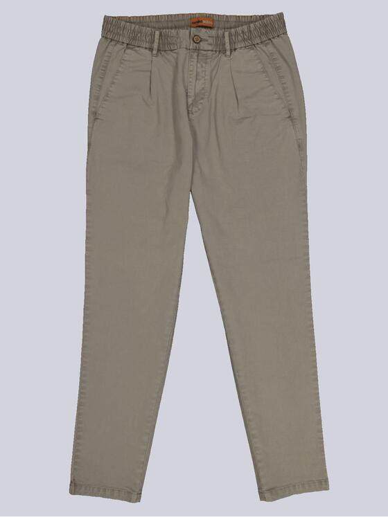 emilio adani Herren Chino mit Gummibund Weiß 35255