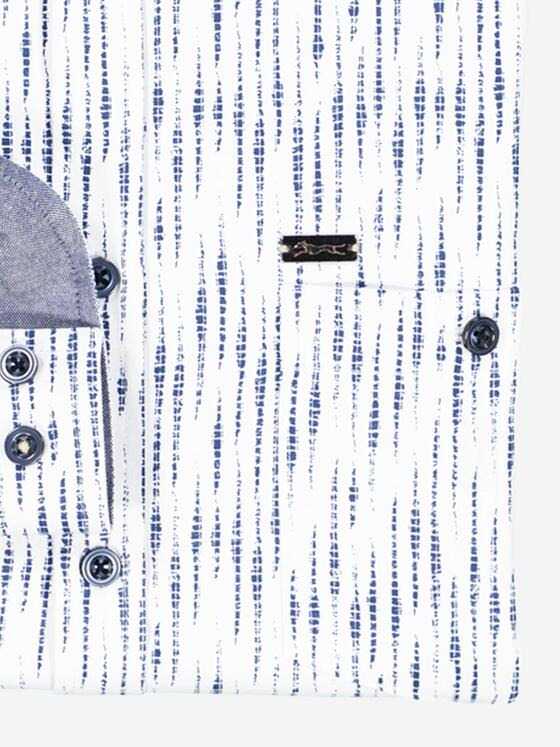 engbers Herren Langarm-Hemd gestreift Marineblau 38294