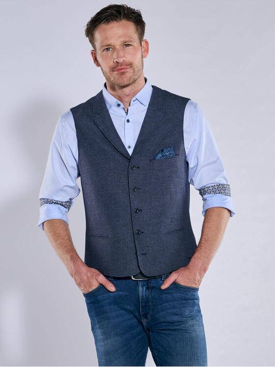 engbers Herren Sakko-Weste strukturiert Saphirblau 38122