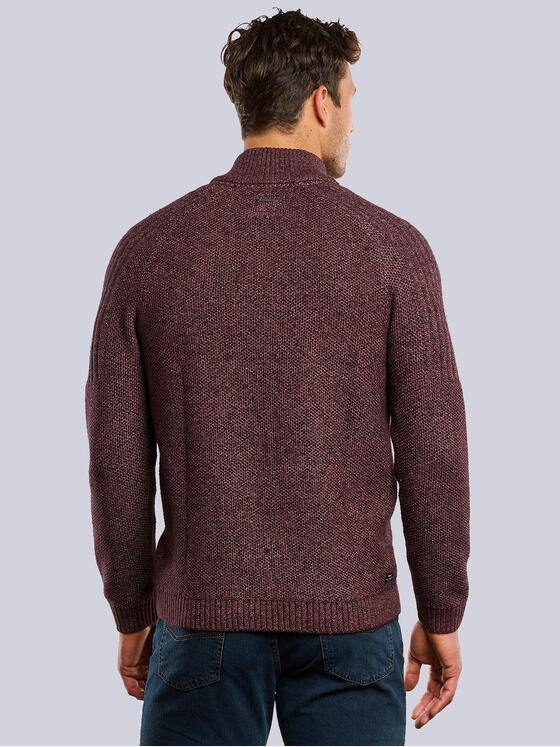 engbers Herren Pullover Polokragen Karminrot 33850