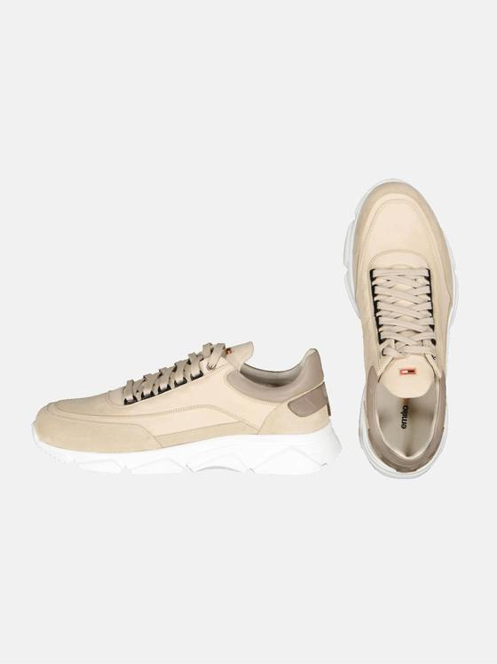 emilio adani Herren Sneaker aus Nubuk-Leder Beige 34485
