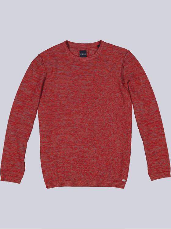 engbers Herren Pullover meliert Feuerrot 33939