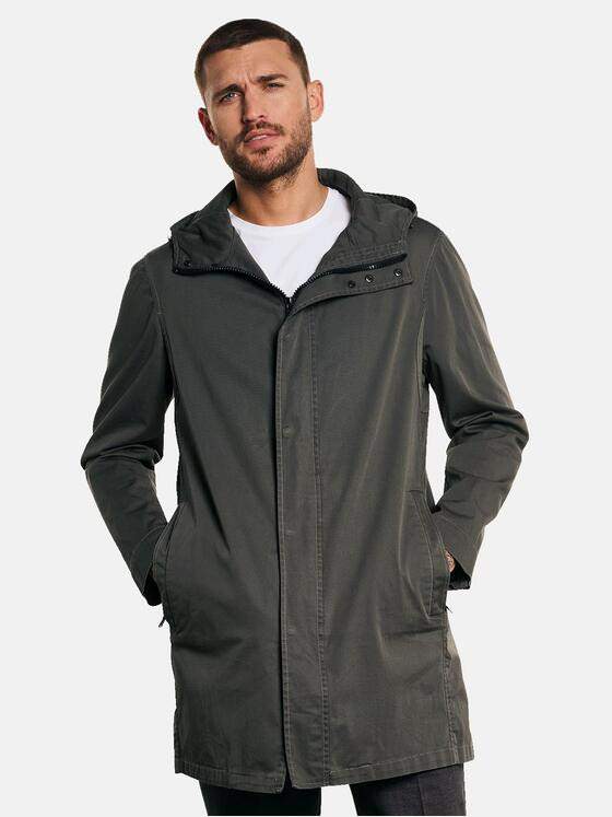 emilio adani Herren Parka aus Baumwolle Grün 32586