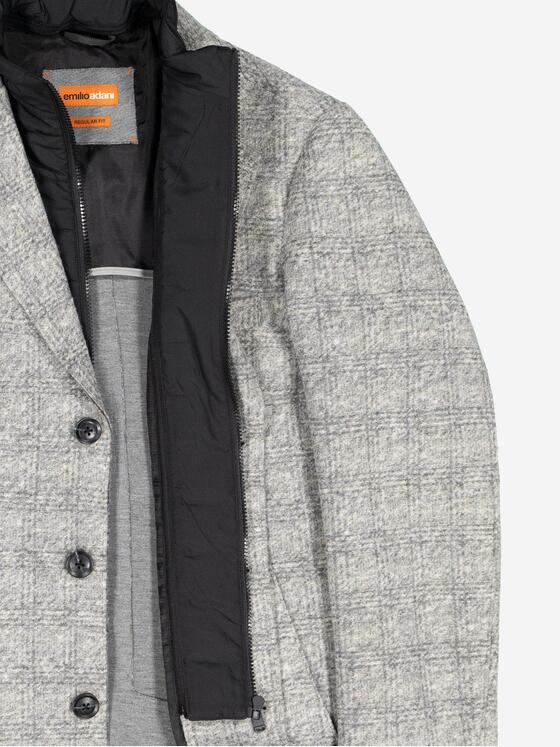 emilio adani Herren Mantel slim fit Grau 37580