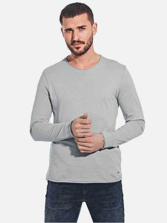 emilio adani Herren Langarm-Shirt "My Favorite" Hellgrau 33482