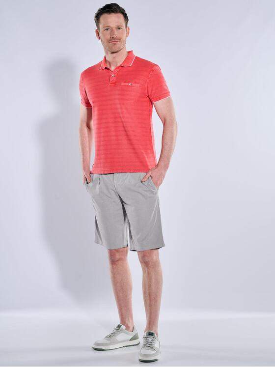 engbers Herren Polo-Shirt gestreift Hellrot 38920