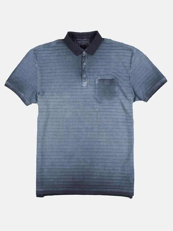 engbers Herren Poloshirt mit innovativen Strukturstreifen Indigoblau 29730
