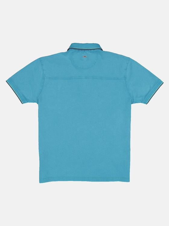 engbers Herren Polo-Shirt uni Blautuerkis 33135